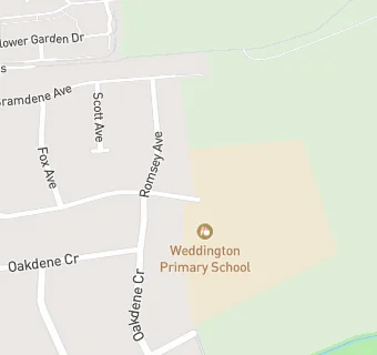 map for Weddington Primary School