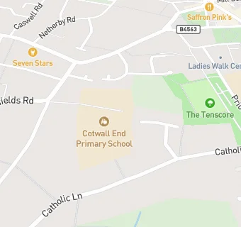 map for Cotwall End Primary School