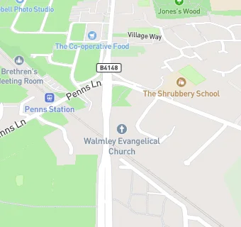 map for Walmley Church Centre