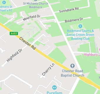 map for Chester Road Baptist Church