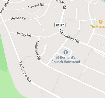 map for St Bernards Community Centre