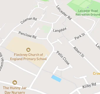 map for Fleckney C Of E Primary School