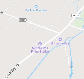 map for Sutton Elms Filling Station