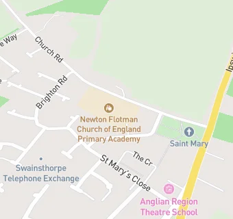 map for Newton Flotman Church of England Primary Academy