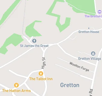 map for Gretton Post Office