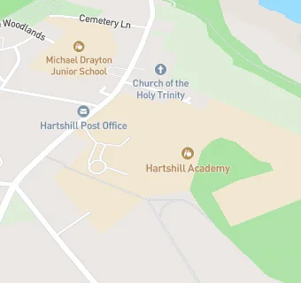 map for Hartshill Academy