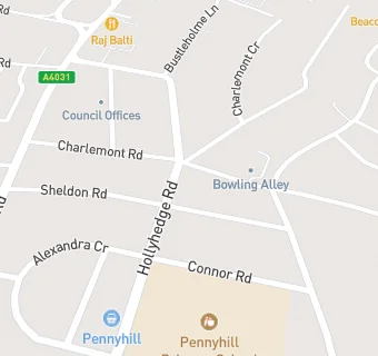 map for Pennyhill Primary School