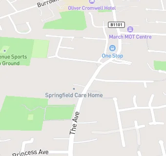 map for Springfield Residential Care Home