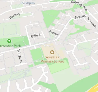 map for Winyates Primary School