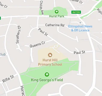 map for Hurst Hill Primary School