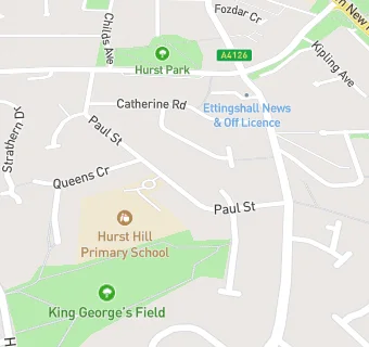 map for Hurst Hill Primary School