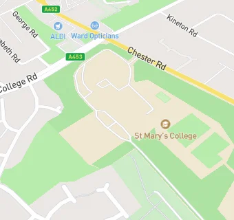 map for St Marys Oscott College