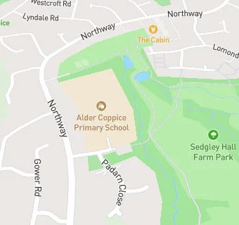 map for Alder Coppice Primary School