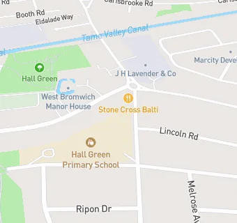 map for Hall Green Infant School