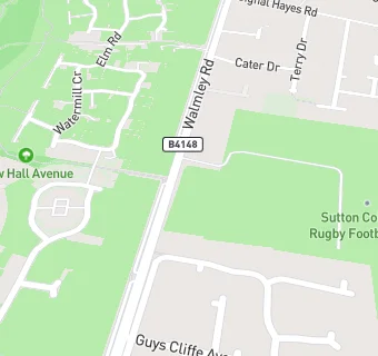 map for Sutton Coldfield Rugby Football Club