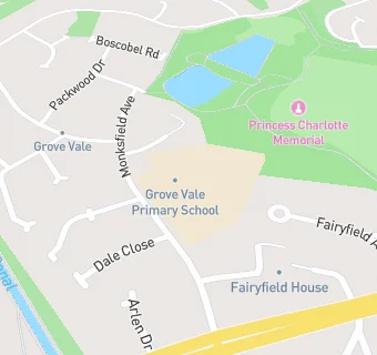 map for Grove Vale Primary School