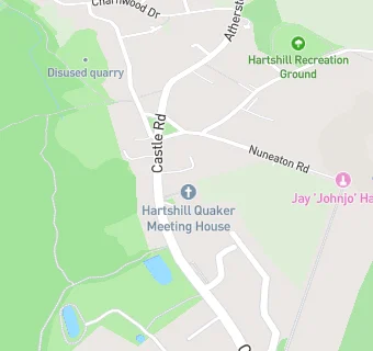 map for Hartshill Society of Friends (Quakers)