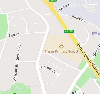 map for Manor Primary School