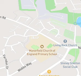 map for Manorfield Church of England Primary School Stoney Stanton