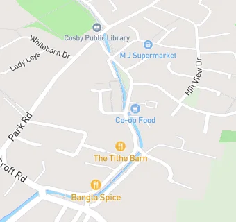 map for Cosby Community Lunch Club, Bunning Memorial Hall