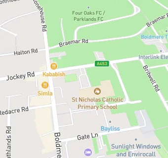 map for St Nicholas Catholic Primary School