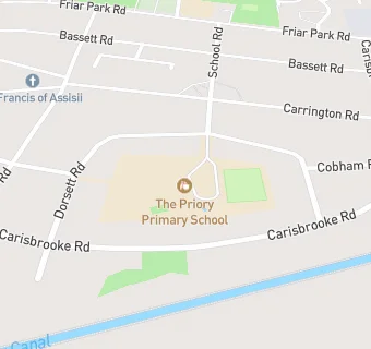 map for The Priory Primary School