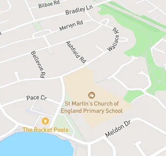 map for St Martin's Church of England Primary School