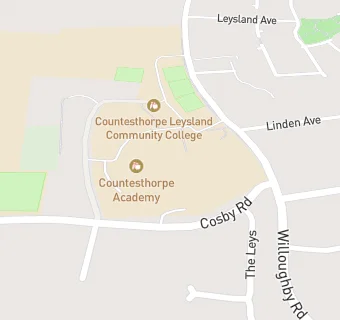 map for Countesthorpe Community College