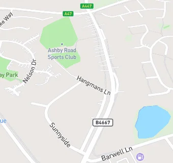 map for Ashby Road Sports Club