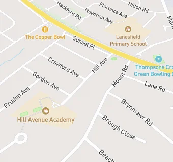 map for Hill Avenue Primary School