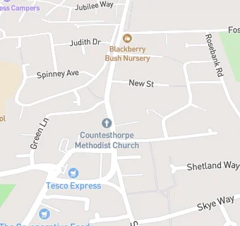 map for Countesthorpe Methodist Church Lunch Club