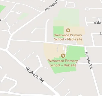 map for Westwood Primary School