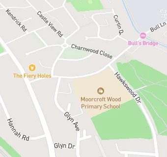 map for Moorcroft Wood Primary School