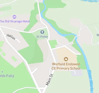 map for Worfield Endowed CofE School