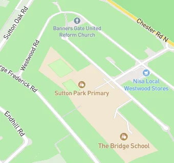 map for Banners Gate Infant and Nursery School