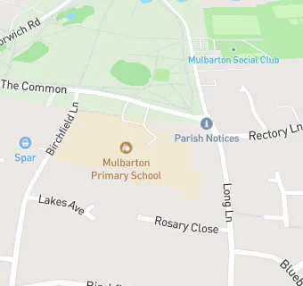 map for Mulbarton Primary School