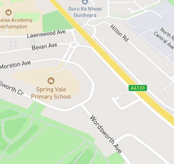 map for Springvale Primary School