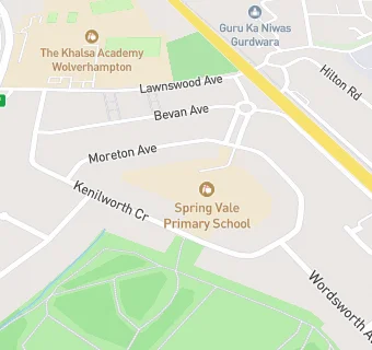 map for Spring Vale Primary School