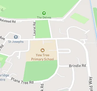 map for Yew Tree Primary School