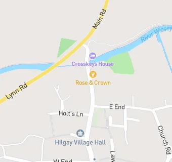 map for Hilgay Rose And Crown Ltd