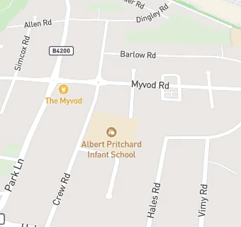 map for Albert Pritchard Infant School