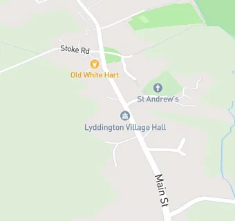 map for Lyddington Village Hall