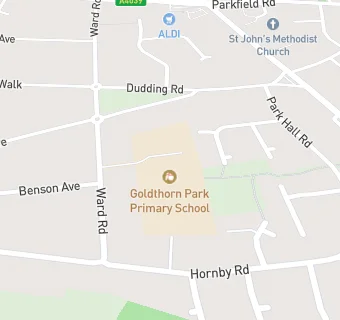 map for Goldthorn Park Primary School