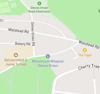 map for Delves Infant School