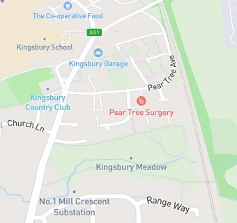 map for Pear Tree Surgery