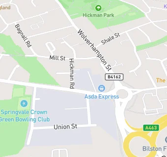 map for Millfields Service Station / Asda On The Move