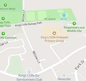 map for King's Cliffe Middle School