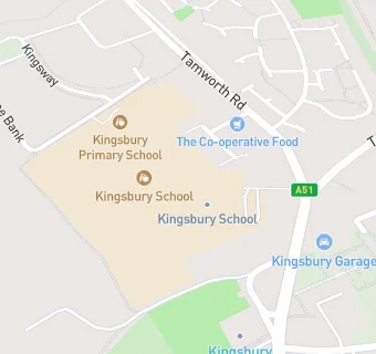 map for Kingsbury Specialist Science & Maths College