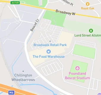 map for Food Warehouse