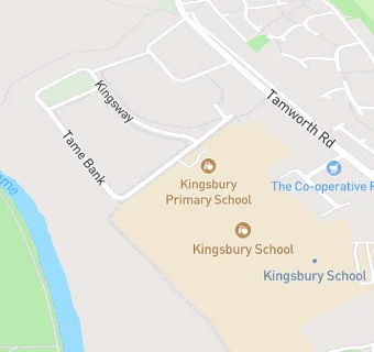 map for Kingsbury Junior School